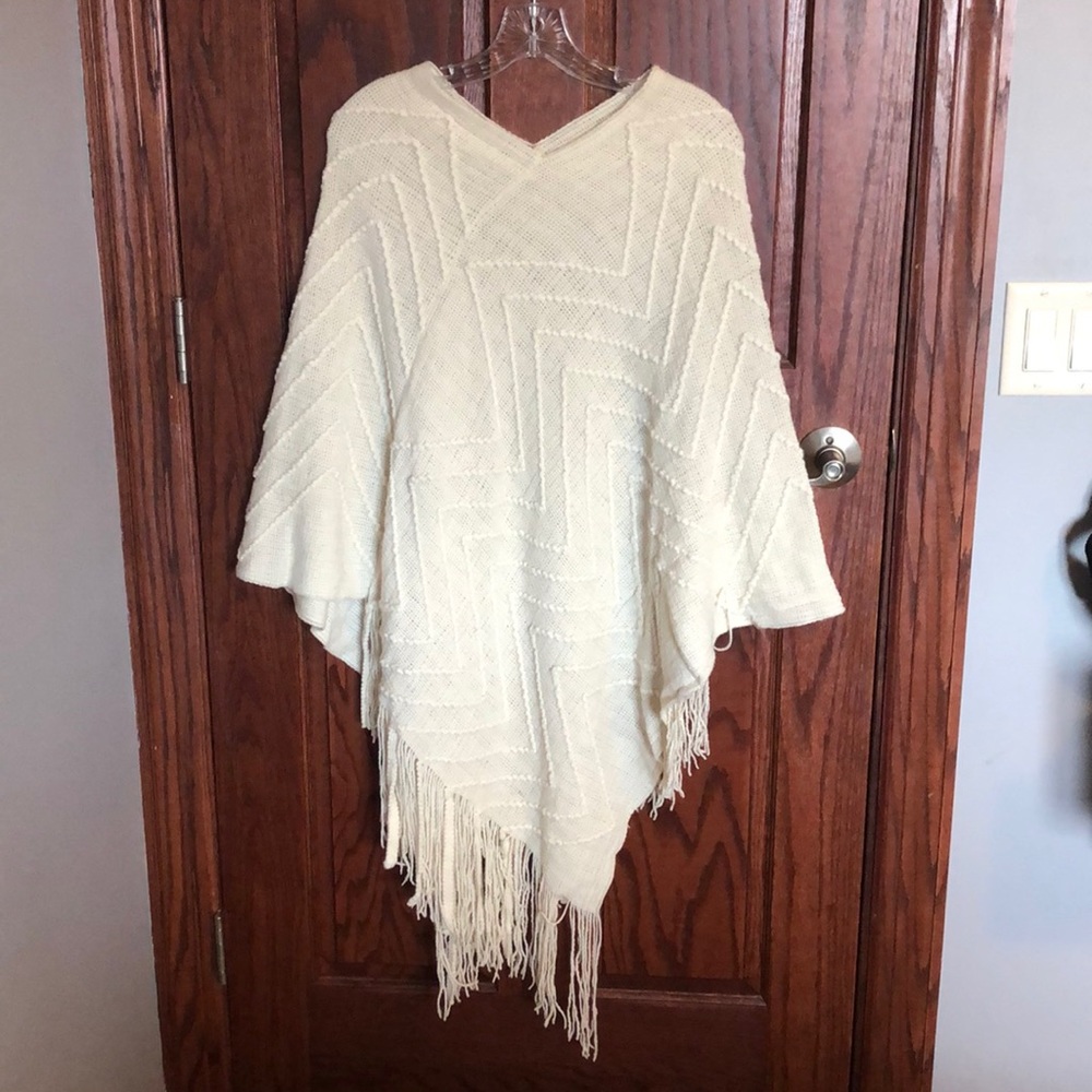 Creme colored poncho